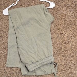 Women's Wide Leg Pants in Light Green